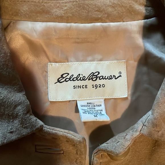 Eddie Bauer Suede 100% Genuine Leather Jacket size M - Picture 2 of 6